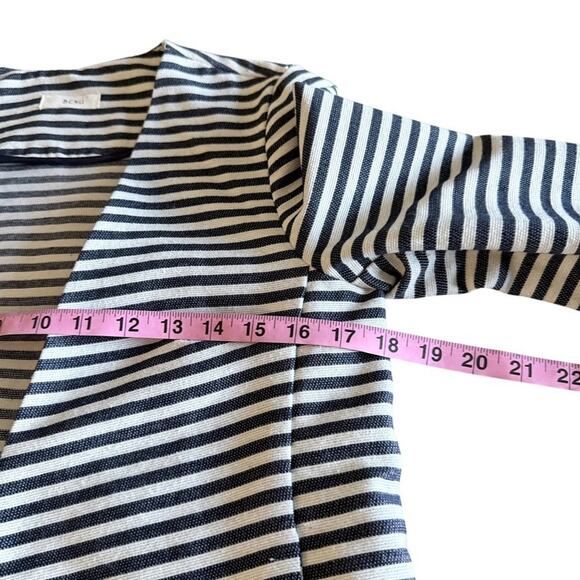 BCNU Nordstrom Navy White Striped Open Front Blazer Jacket Size Small Nautical - Picture 6 of 9